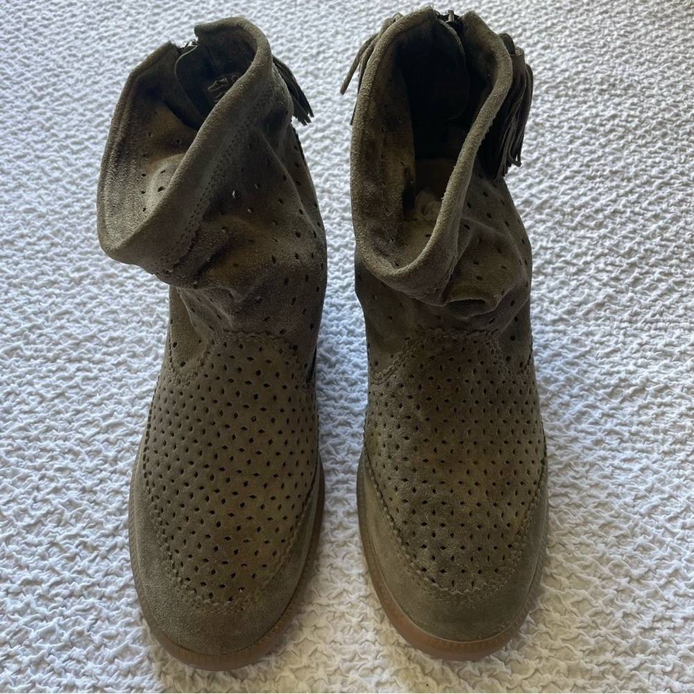 Isabel Marant Basley Suede Ankle Boots Taupe Size 11 - Picture 5 of 16